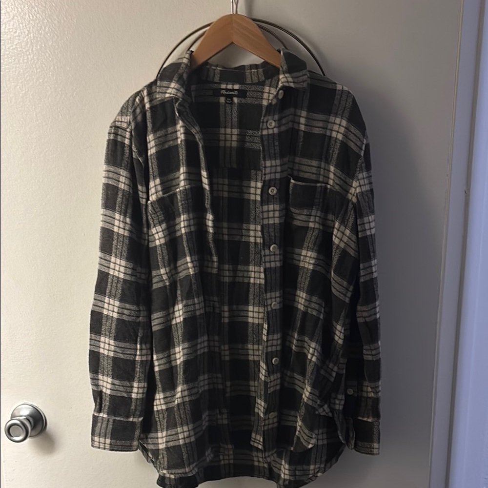 Madewell Plaid Black and White womens  Shirt